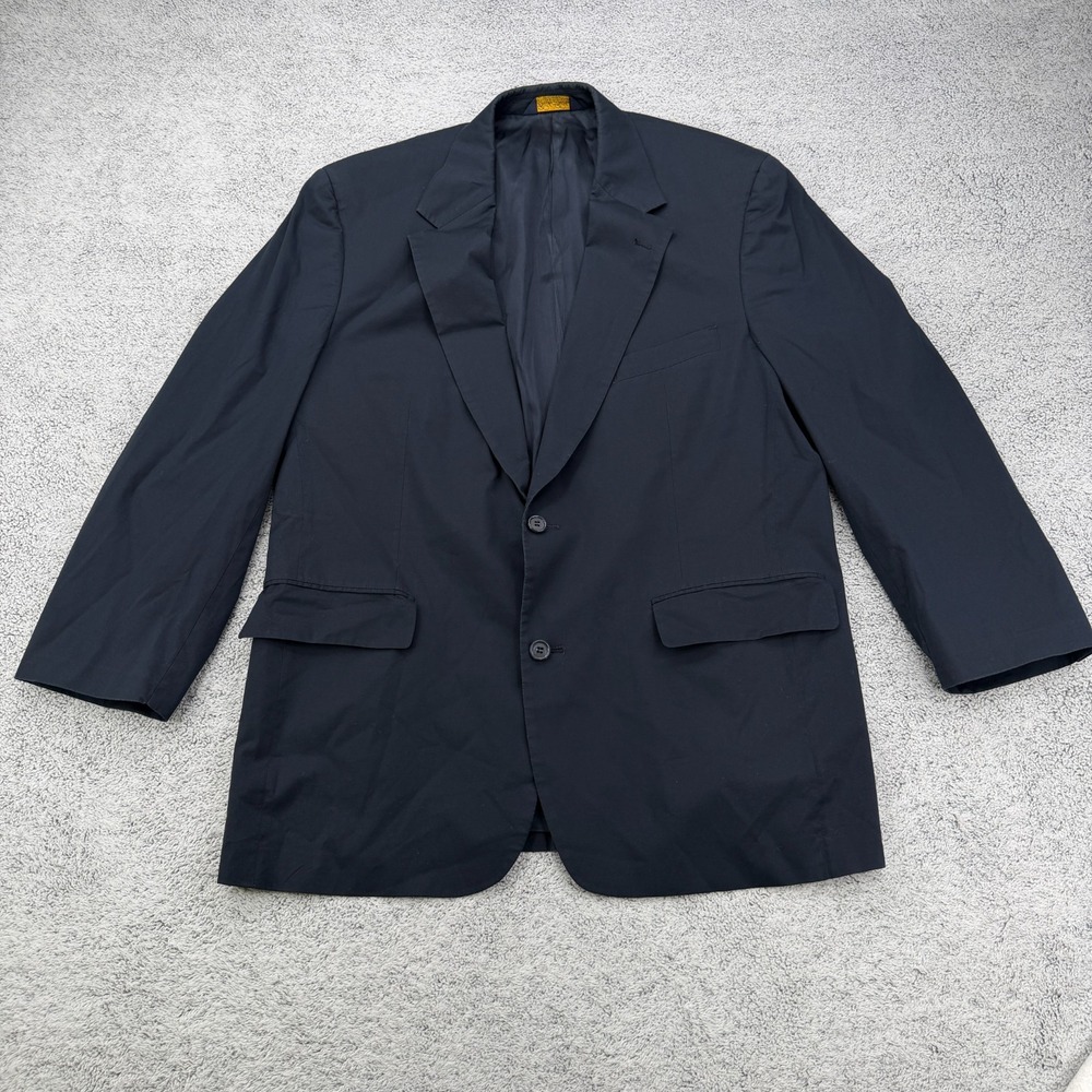 Brooks Brothers Blazer Jacket Men 44R Navy Blue Notch USA Made Sport Coat VTG